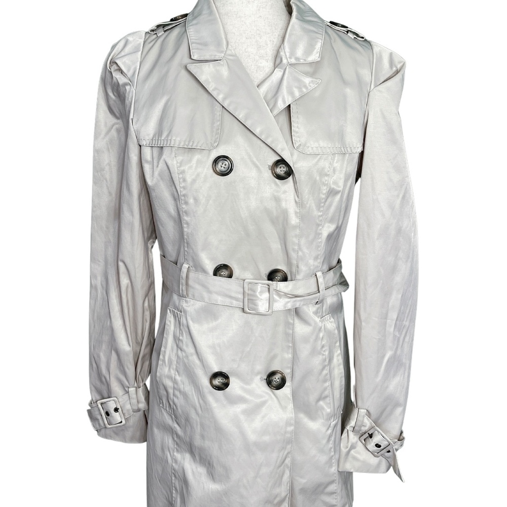 Green with Envy Tan Trench Coat – M